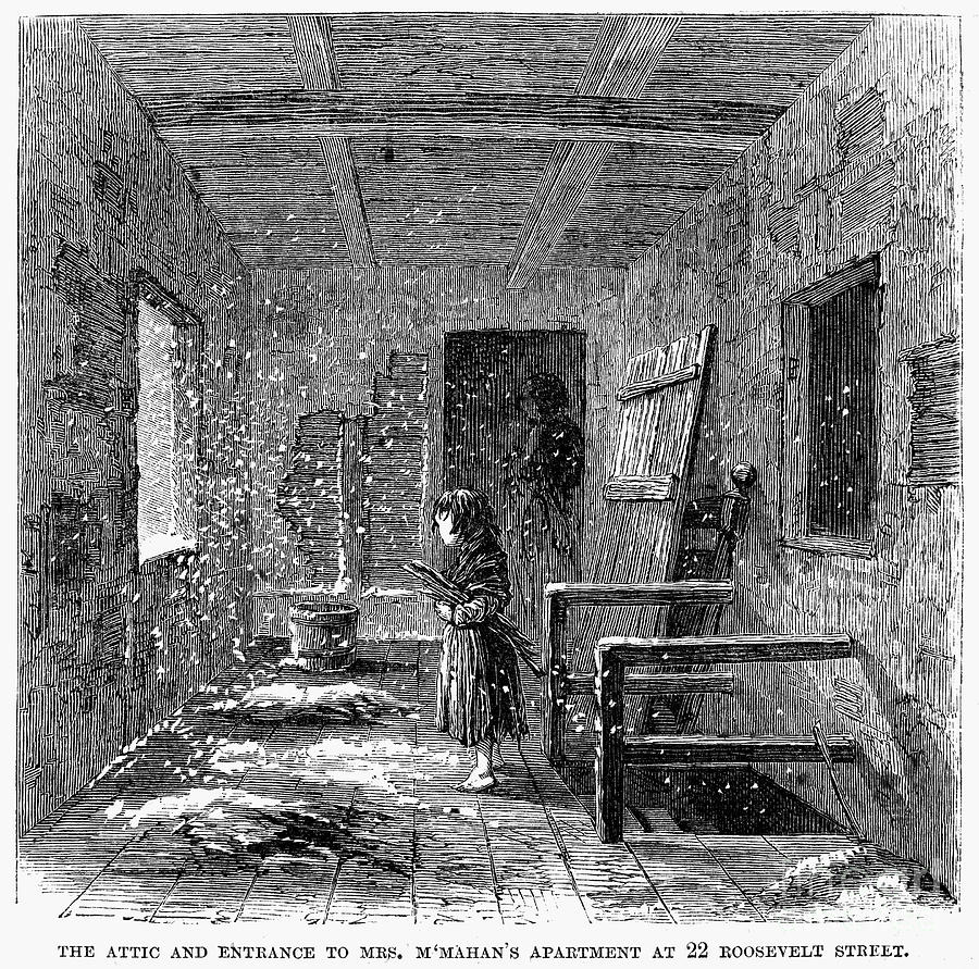 Рабочая квартира в Нью-Йорке 1860-х зимой