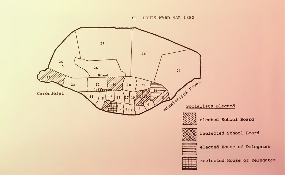 Политическое влияние Соцпартии в Сент-Луисе к 1880-му году